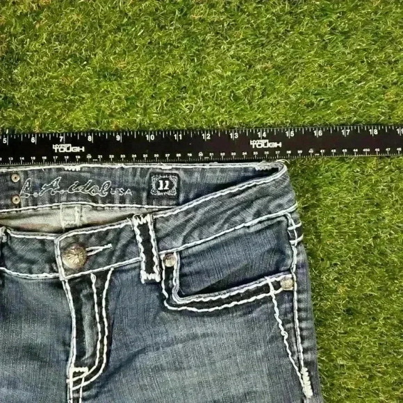 LA Idol USA Embellished Jeans Size 11 Dark Wash - Picture 8 of 8